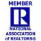 national association of realtors (NAR) logo: a white R set against a blue square background