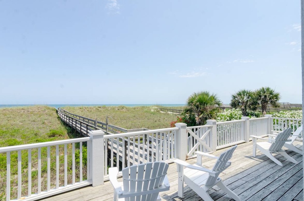 bryant real estate rental in wrightsville beach, nc with view of walkway to beach